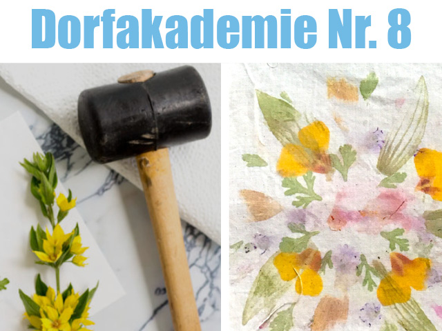 Dorfakademie Nr. 8 Blütendruck mit Caroline