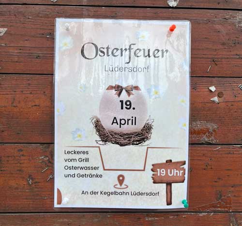 Osterfeuer in Lüdersdorf
